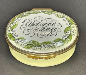 Made For Tiffany & Co. Halcyon Days Enamel Patch Box