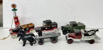 5 Collectible Cars & Trucks ~ Limited Edition Texaco Gas Pump ~