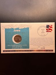 2004 Commemorative Cover Iowa Quarter