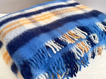 A Vintage Belgian Wool Throw Blanket