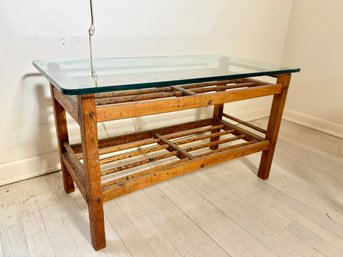 Pine And Glass Coffee Table