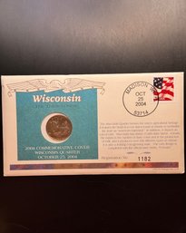 2004 Commemorative Cover Wisconsin Quarter