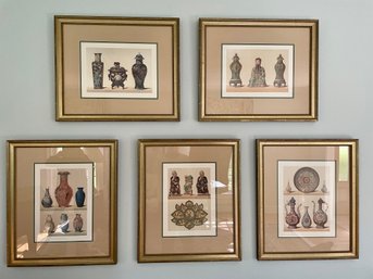 Five J. Pocker & Son Asian Stylized Custom Framed Prints