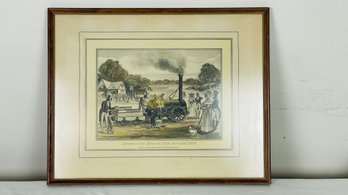 Locomotive Engine, 'The Rocket', 1830 Print In Frame