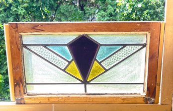 Art Deco Style Stained Glass Window Panel