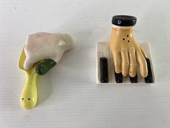 Hand - Piano Keys / Green Thumb Hand - Shovel Salt & Pepper Shaker Sets (2)