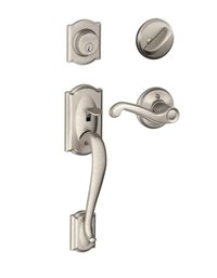 NEW Schlage Camelot Left Handed Sectional Single Cylinder Keyed Entry Handleset