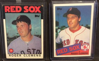 1985 (Rookie) & 1986 Topps Rogers Clemens Cards - M