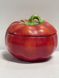 Ceramic Tomato Covered Dish