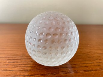 Tiffany & Co Glass Golf Ball Paperweight