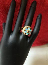 Floral Stone Women's Ring