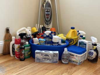 A Variety Of Household Cleaning Supplies