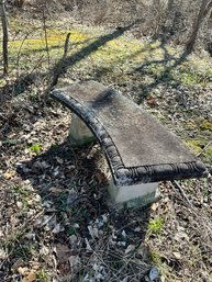 Small Concrete Garden Bench