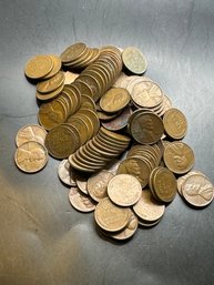 100 Wheat Pennies 1940's, 1950's