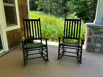 Green Painted Rocking Chairs