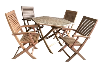 Cedar Patio Table And Chairs Set