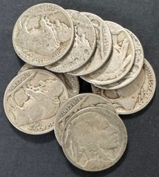 10 Buffalo Nickels Miscellaneous Dates