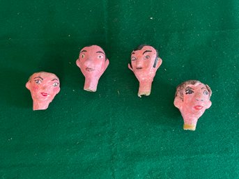 Group Of 4 Vintage Paper Mache Heads