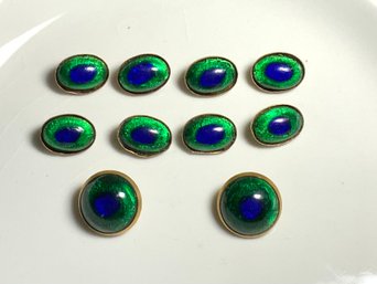 Group Of Stunning Peacock Buttons