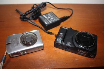 Canon Powershot SD500 & Nikon Coolpix 12.1 Megapixels Digital Camera's
