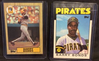 1986 Topps Traded & 1987 Topps Barry Bonds Rookie Cards - M