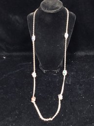 Stone Gem Chain Necklace 329