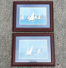 A Pair Of Original Sailing Photographs - Framed