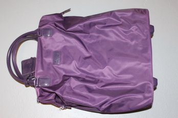 Purple 15x17 Lipault Soft Side Rolling Bag