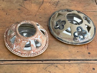 Art Pottery Wall Mirrors With Convex Center Or Tabletop Decor