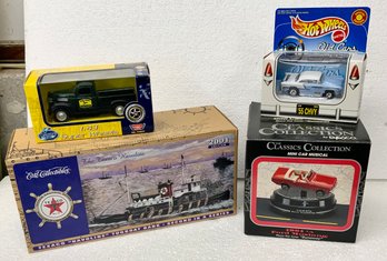 New Collectible Cars & Texaco Bank Boat ~all NEW IN BOXES ~