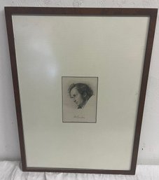 Framed Black And White Portrait Print