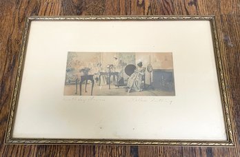 An Antique Hand Tinted Photograph Signed Wallace Nutting
