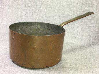Beautiful Antique French Copper Sauce Pan / Pot - All Hand Made - Late 1800s - Early 1900s - Great Patina