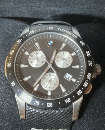 Top End TOURNEAU BMW CARBON FIBER Men's Chronograph Wristwatch With Box And Paperwork