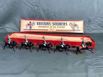 Britains No 2 Royal Horse Guards Lead Toy Soldiers In Box Excellent Condition For Age England