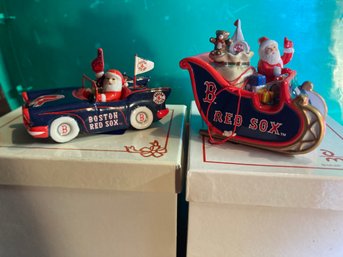 Boston Red Sox BLB Ornaments - Sleigh And Car