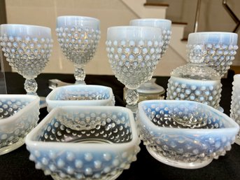 Fenton Hobnail Vintage Opalescent Glass 12 Pc