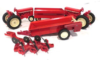 Vintage ERTL International Farm Tractors And Equipment Pressed Steel