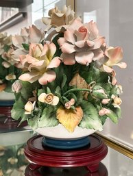 A Large Vintage Capodimonte Floral Arrangement