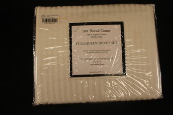 500 Thread Count 100 Supima Cotton New In Package Queen/Full Duvet Set From Dream Oaks