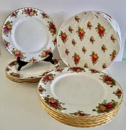 Lot Of 12 Royal Albert England Old Country Roses Bone China  Bread & Butter Plates 6 1/4 In