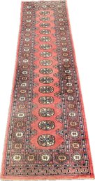 Vintage Bokhara Hand Knotted Wool Runner