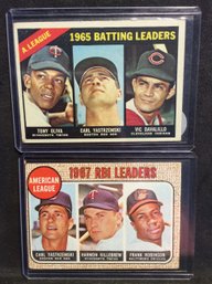 1966 Topps Batting Leaders & 1968 Topps RBI Leaders Cards - M