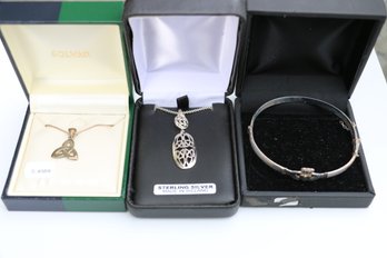 Sterling Silver Irish Ireland Celtic Jewelry With Boxes