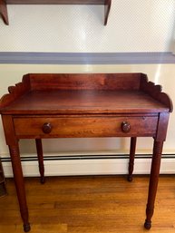 Antique Wood Single Drawer Writing Desk  Vanity Table 29x18x29