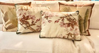 Collection Of 4 Gorgeous Floral Inspired Throw Pillows