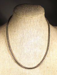 Vintage Sterling Silver Box Chain Necklace 15' Long