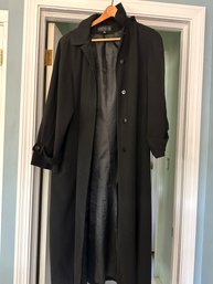 Black Gallery Full Length Line Coat Size 16