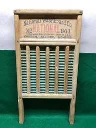 Vintage Washboard National Washboard Co. No. 801. The Brass King. Top Notch. Made In U.S.A.