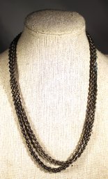 34' Long Victorian Gold Filled Round Link Chain Necklace